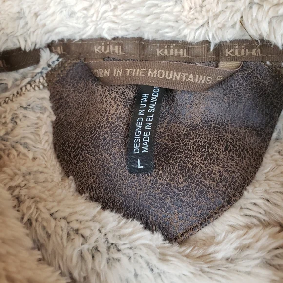 Kuhl Flight Fleece Jacket - Women's Large Stowaway Hood Hooded Full Zip Hiking - Picture 4 of 11